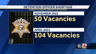 Forsyth County detention officers unable to take earned vacation days, causing high vacancy rate,...