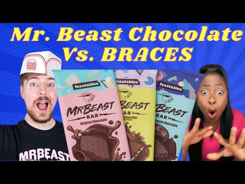 Braces Vs. Mr. beast Chocolate bars  #braces #mrbeast #dentalhygienist