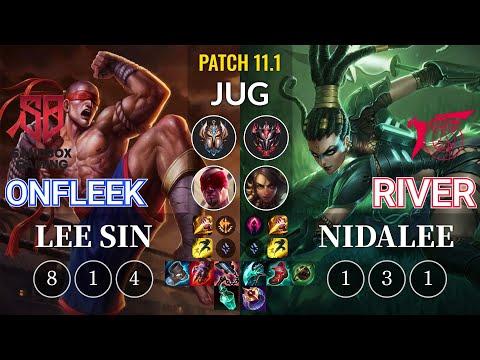 SB OnFleek Lee Sin vs TLN River Nidalee Jungle - KR Patch 11.1