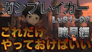 FF14 ガンブレイカー【暁月編Lv81~90】 これだけやっておけばいい簡単スキル回し