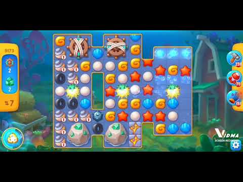 Fishdom. 9173 level no boosters and diamonds. 13 moves