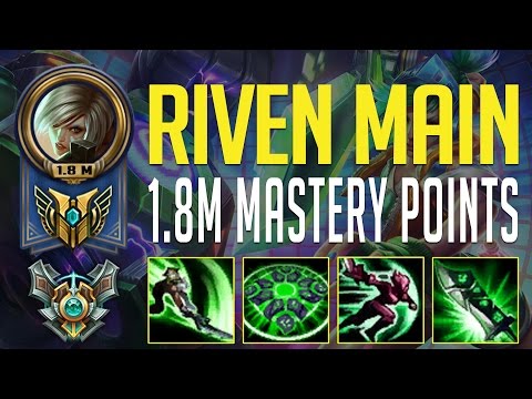 RIVEN MONTAGE - KOREA MASTER RIVEN MAIN WITH 1.8 MILLION MASTERY POINTS