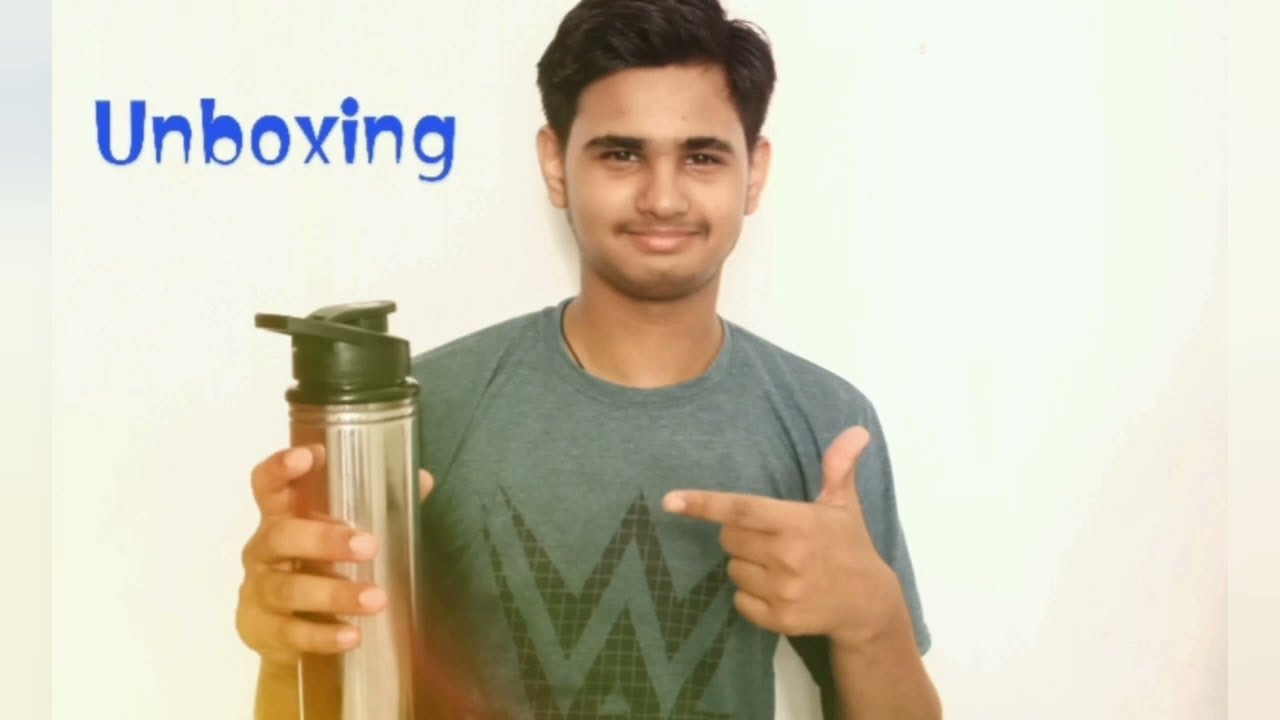 Unboxing stainless steel water bottle 1000ml (1 liter)