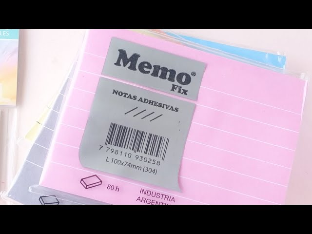 Vídeo relacionado con Pigna, Notas adhesivas MISTER MEMO KIT en caja, hojas adhesivas, colores surtidos, tamaño del paquete 23x11x2 cm., 1.