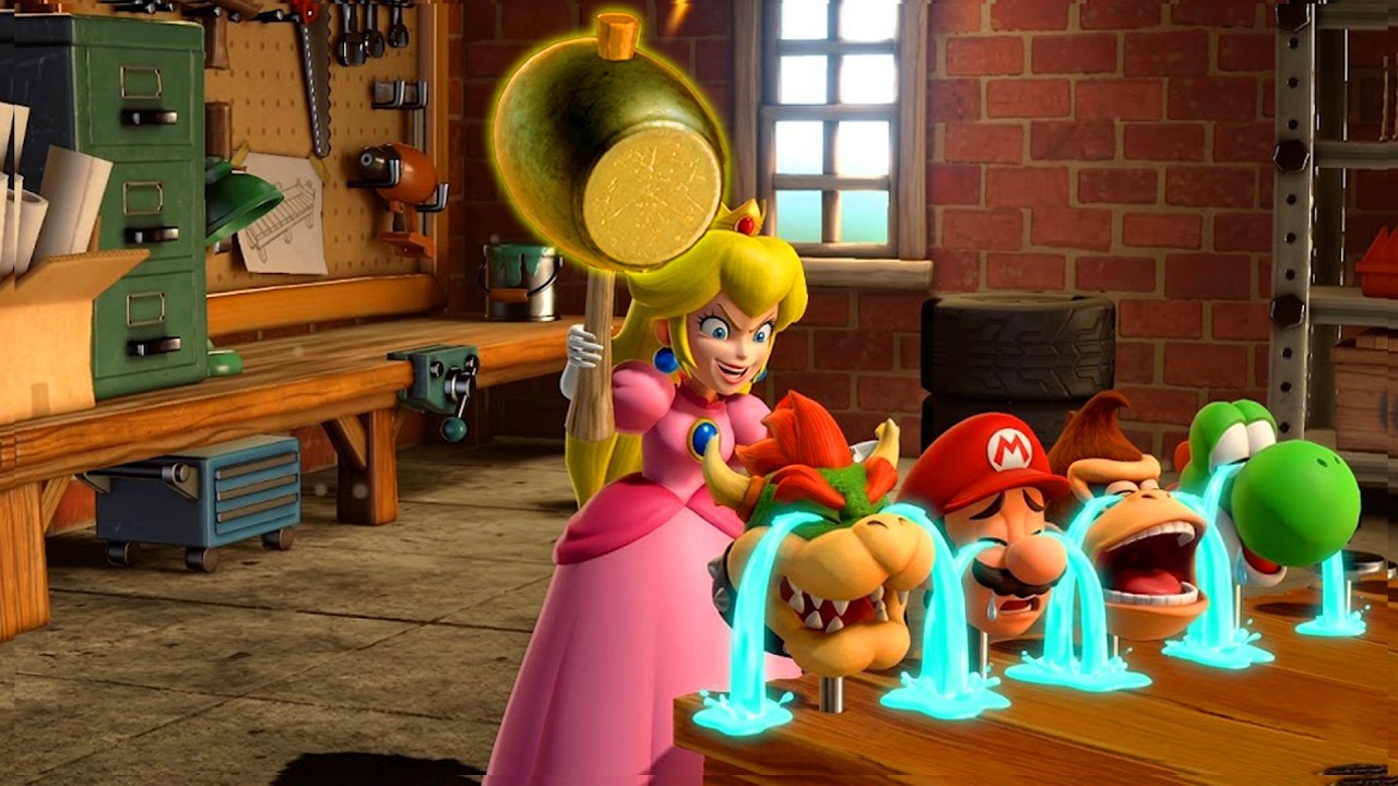 Super Mario Party Jamboree Minigames - Peach VS Mario VS Yoshi VS Donkey Kong (Master CPU)