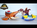 JURASSIC WORLD REBIRTH TOYS SPINOSAURUS VS MOSASAURUS TOYS ASMR DINO KING 250506