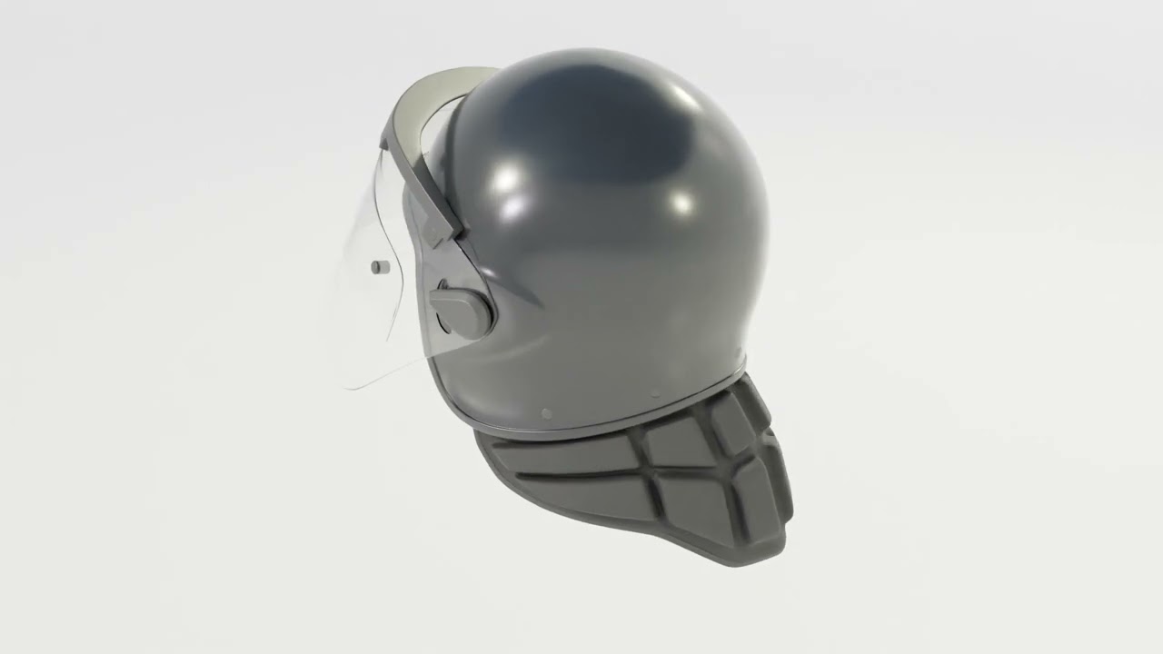 Police Riot Helmet 3D Model