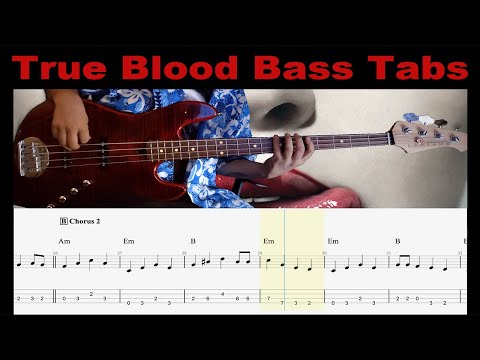 Bad Things (True Blood) BASS COVER with Tabs and Sheet