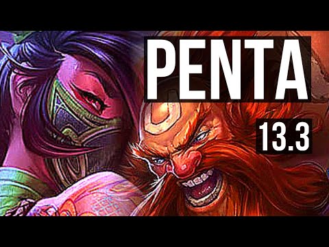 AKALI vs GRAGAS (TOP) | Penta, Rank 7 Akali, 19/3/5, Dominating | EUW Challenger | 13.3