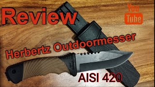 Herbertz Outdoormesser  585412 Aisi420 "Lebensgefährliche Messeraktion" knapp überlebt!