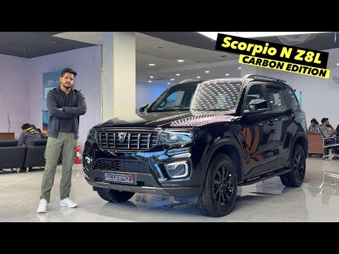 Mahindra Scorpio N Z8L Diesel Carbon Edition 2025: Black Alloys - Black Interiors & On Road Price ?