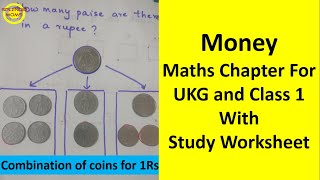 बच्चों को सिखाएं Maths Chapter MONEY | Money Maths Chapter For UKG and Class 1 With Study Worksheets