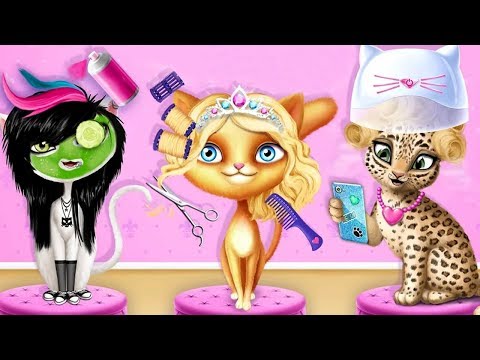 Cat Hair Salon Birthday Party (TutoTOONS) - Kitty Haircut Care & Makeover Kids Games