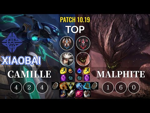 ES Xiaobai Camille vs Malphite Top - KR Patch 10.19