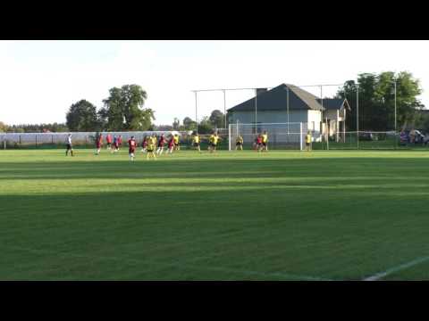24.8.2016 KS Czarni Rudzienice - KKS Warmia Olsztyn (1:1) - gol na 1:1 dla Warmii (Szłykowicz)