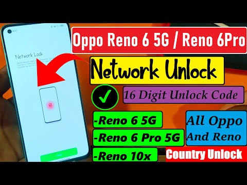 OPPO RENO 6 / Reno 6Pro NETWORK UNLOCK CPH 2251 Network Unlock Reno 6 Pro 16 Digit Unlock Code