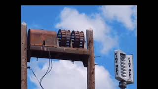 Nothing is rarer than this rare whelen with fire dept on it 2 pole mounted giant siren duo.