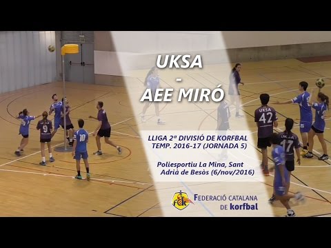 UKSA - MIRÓ (J5 2ªDiv) Lliga Nac. 2ª Div. de Korfbal 2016-17