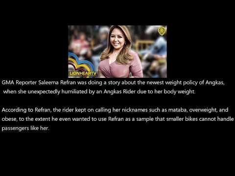 GMA News Reporter Saleema Refran body shamed by Angkas rider