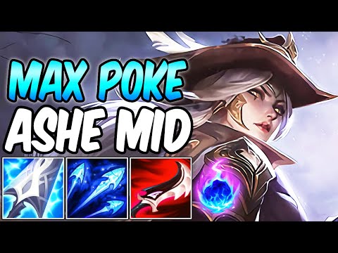 MAX POKE ASHE MID LETHALITY CLEAN GAMEPLAY | New Build & Runes | League of Legends