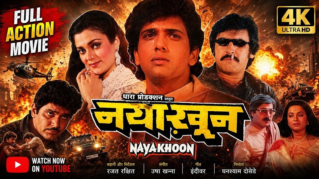 🔥 Naya Khoon Full Hindi Movie 💥Govinda, Mandakini, Gulshan Grover | Superhit Bollywood Action Movie