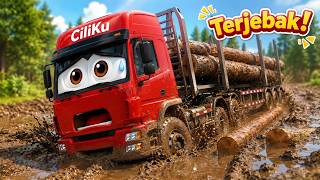 Download lagu Truk Kayu Terjebak Lumpur🚚😲| Roda Roda Truk Berputar Putar - Lagu Truk Anak Edukatif Terbaru 💡✨ mp3