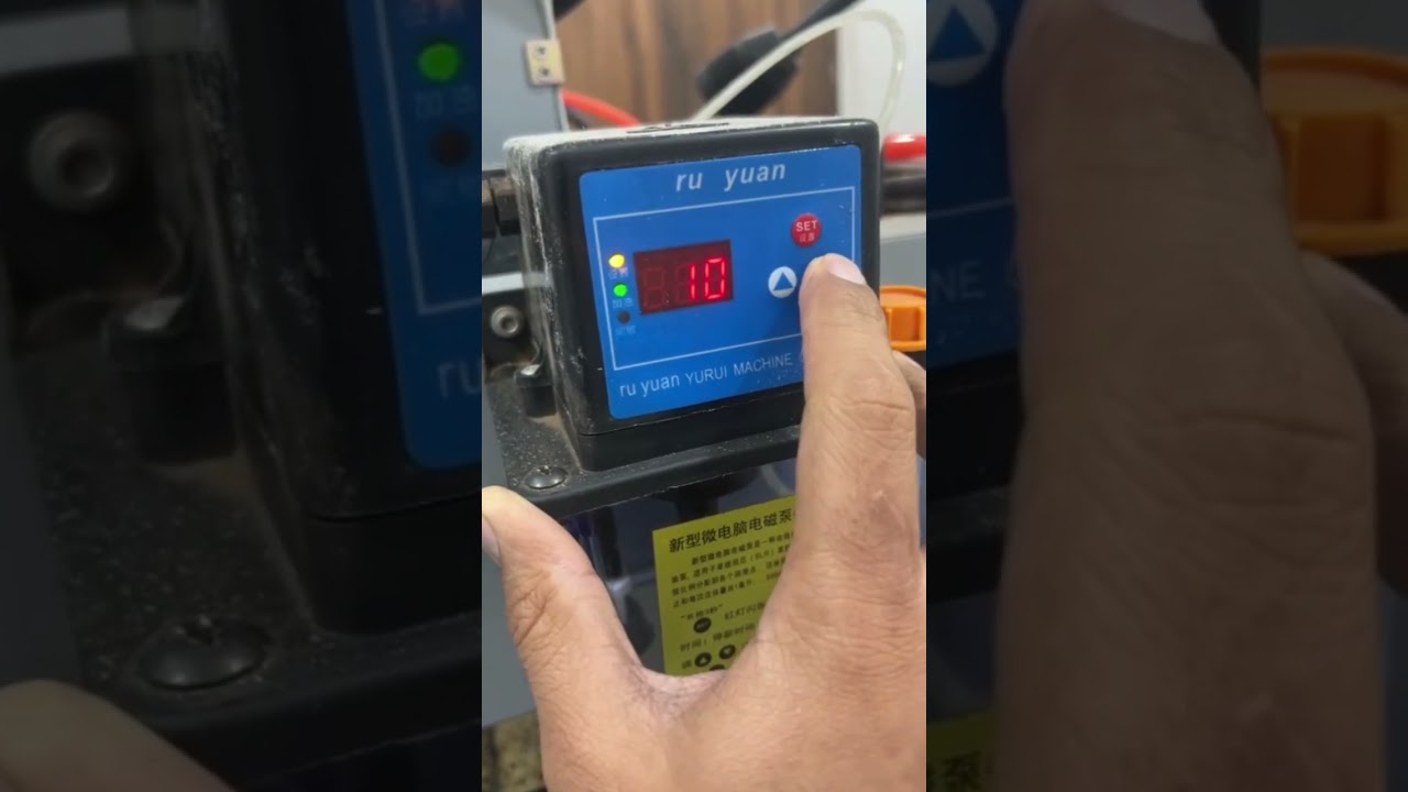 Instruction- how to set the lubrication oil filling device: