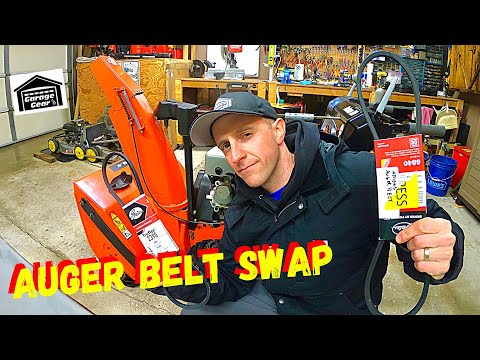 HOW TO CHANGE SNOWBLOWER AUGER BELTS - FAST & EASY Replacement and Installation