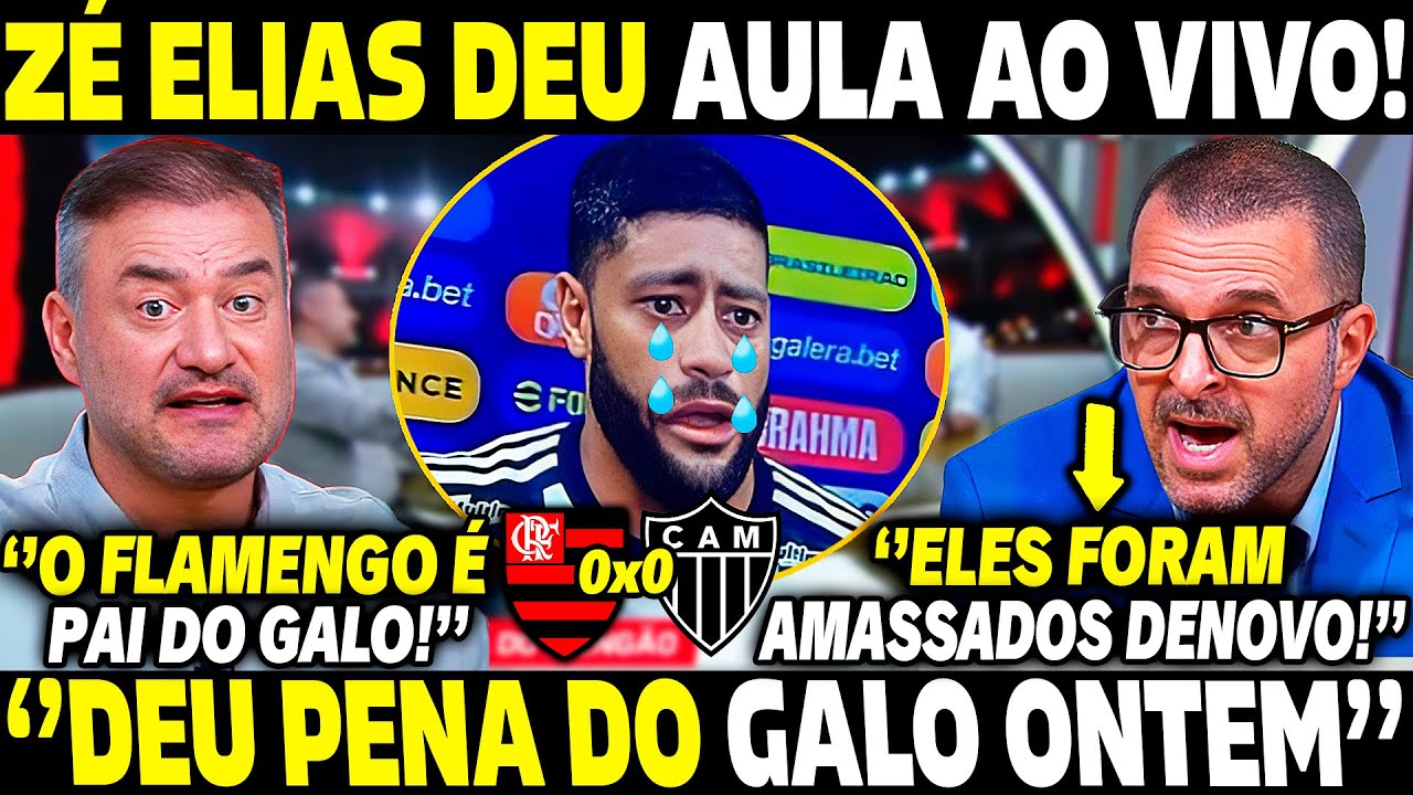 🚨 ''DEU PENA DO GALO CONTRA O FLAMENGO, ELES FORAM AMASSADOS DENOVO!'' ZÉ ELIAS DEU AULA AO VIVO!