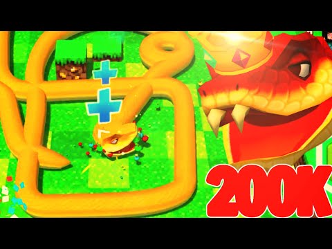 200K SCORE PART.106 WITH MAGNET TRICK !? Yellow Snek King - Snake Rivals