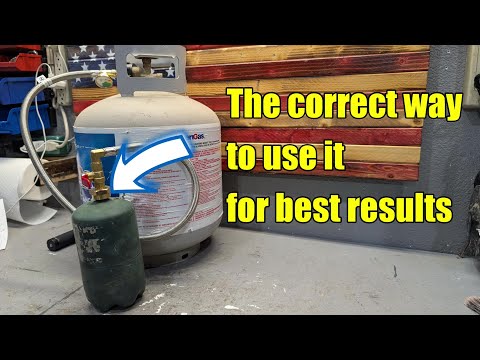 The correct way, How to refill a 1Lb propane tank from a 15Lb or 20Lb - Runtticoon Refill hose