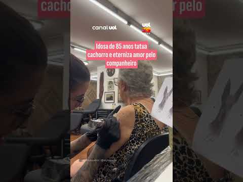 Idosa de 85 anos tatua cachorro e eterniza amor pelo companheiro