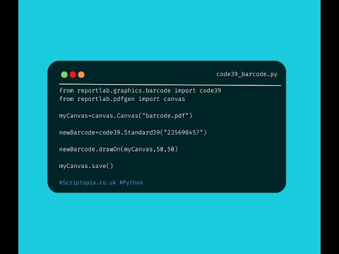 Python Reportlab Generate A Code 39 Barcode