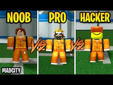 Noob Vs Pro Vs Hacker In Mad City Roblox Itzvexo Video - music video noob vs pro vs hacker