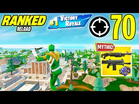 70 Elimination Solo Vs Squad "Ranked RELOAD” Gameplay Wins (NEW! Fortnite Chapter 6 PS4 Controller)