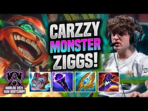 CARZZY IS A MONSTER WITH ZIGGS! 🔥WORLDS BOOTCAMP EUW🔥 - MAD Carzzy Plays Ziggs ADC vs Kai'sa! |
