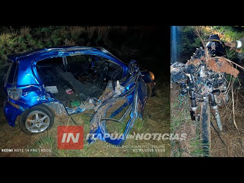 MOTOCICLISTA INTENTÓ ADELANTAR POR LA DERECHA Y PROVOCÓ LA MORTAL COLISIÓN
