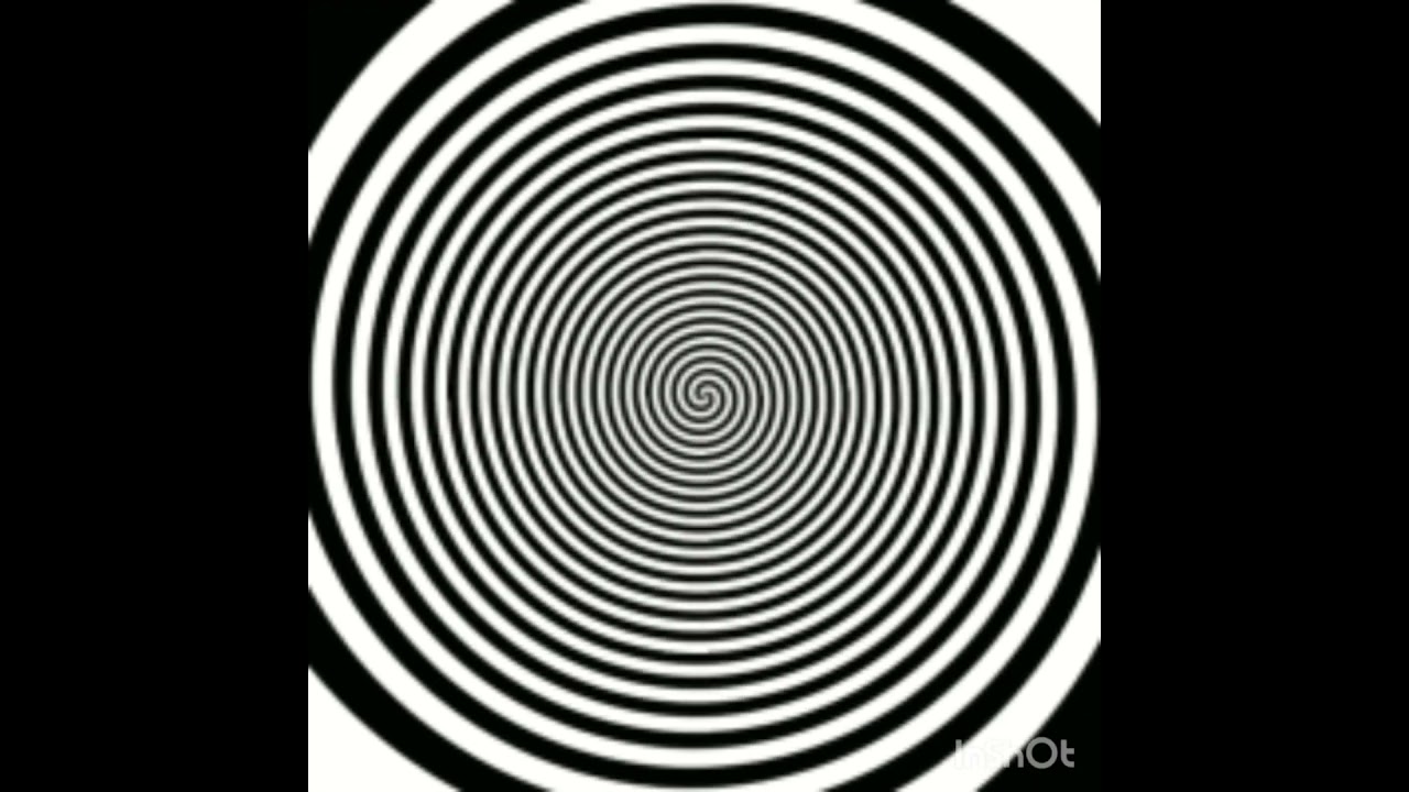 hypnotic spiral black and white circle#freeplastine #hypnotised #illusion #foryou