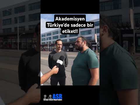 Türkiye'de akademisyen olmak sadece bir etiket imiş #sokakröportajı #avrupa #ekonomi