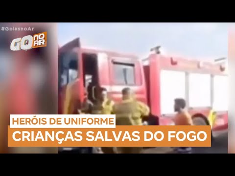 Funcionários da Saneago salvam crianças de incêndio em Nerópolis (GO)