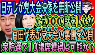 【日本保守党】百田代表が党大会の裏側公開！〇〇の話をした理由／衆院選で10議席は可能なのか？／日テレが党大会の映像を無断公開