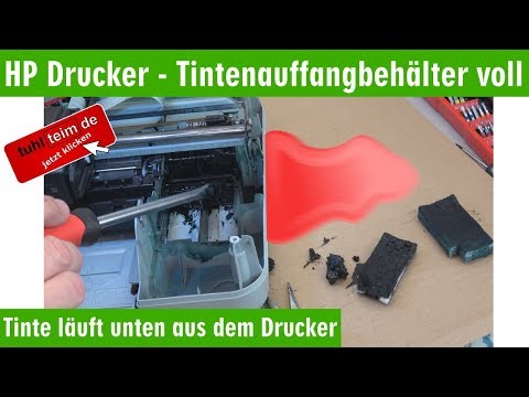 HP Drucker Tintenauffangbehälter voll - Tinte läuft aus dem Drucker - [4K]