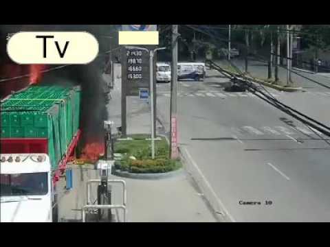 Wypadek na stacji benzynowej 