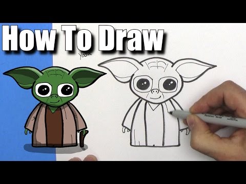 How To Draw Cute Cartoon Yoda Easy Chibi Step By Step