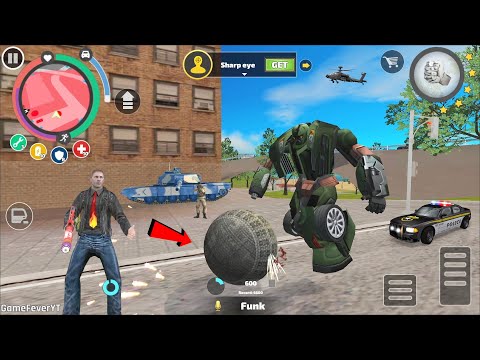 Rope Hero: Vice Town (Police Car Robot Kick Car Ball)Mutant Man Drive Car Ball - Android Gameplay HD