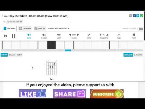 Tony Joe White , Boom Boom, (Slow blues in Am)