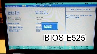 BIOS SETTINGS EMACHINES E525
