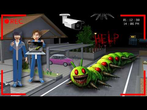 Yuta Mio Panik CCTV Merekam ULAT BULU RAKSASA & MONSTER HOUSE HEAD 😱 | Sakura School Simulator