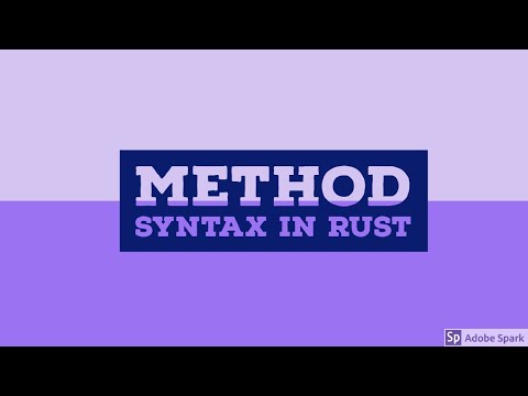 Method Syntax In Rust Programming Using Structure Tutorial 8
