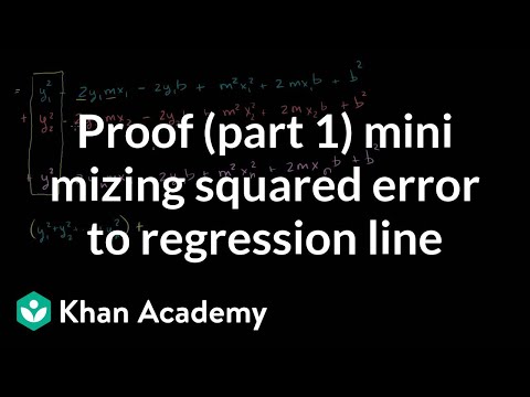 Minimizing Squared Error to Regression Line Part 1